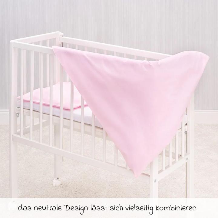 Produktbild Makian Babybettwäsche & Bettsets Bettwäsche 80 x 80 cm - Uni Rosa