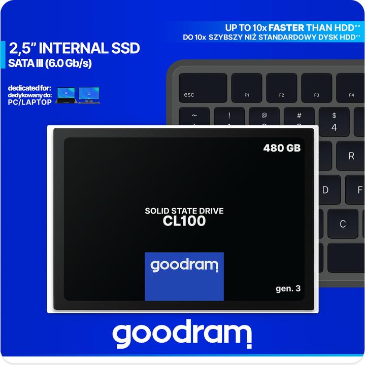 Actual product image Goodram CL100 Gen 3 (480 GB, 2.5")