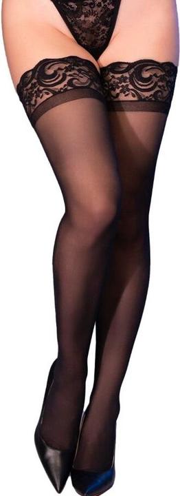 Image du produit Chilirose â€“ CR 4884 SCHWARZE SPITZEN-OBERSCHENKELSTRÃoeMPFE GRÃ–SSE S/L (L, S)