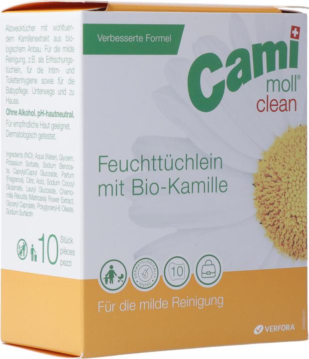 Produktbild Cami-Moll clean Feuchttücher neue Formel (10 Stück)