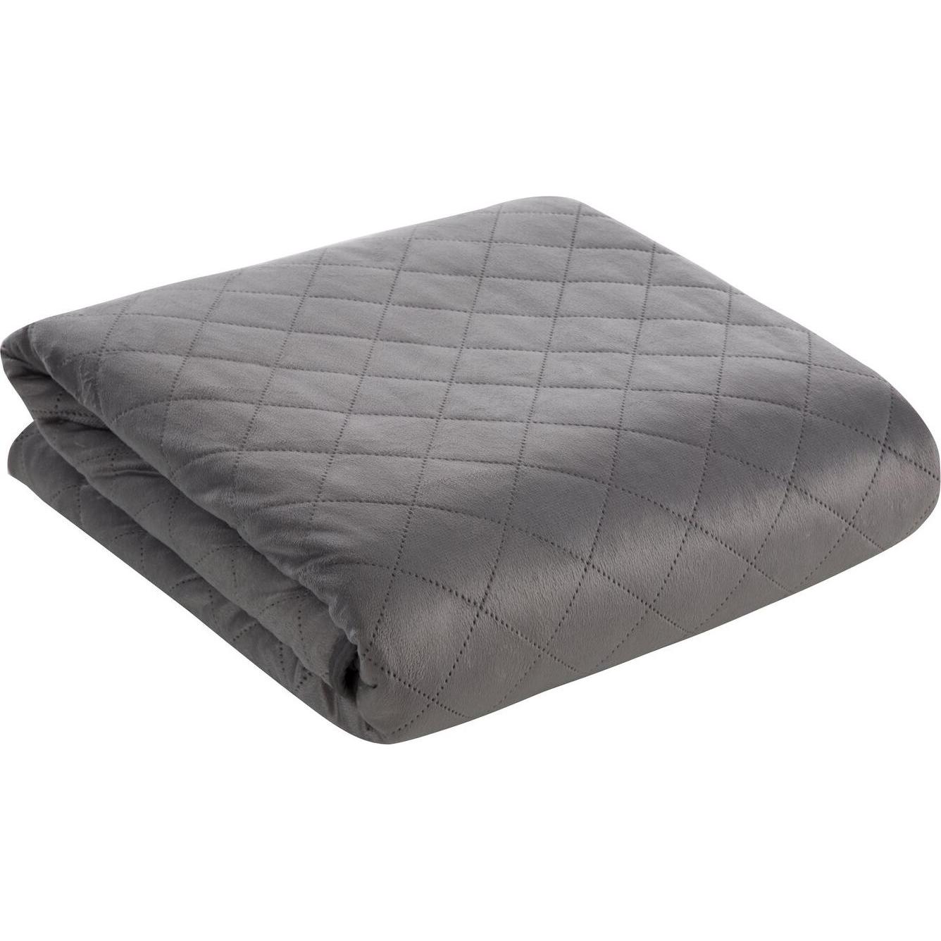 Eurofirany, Decke, DESIGN 91 LUIZ 5 Tagesdecke aus Samt, im Heisspressverfahren gesteppt, mit geometrischem Muster, 170 ...