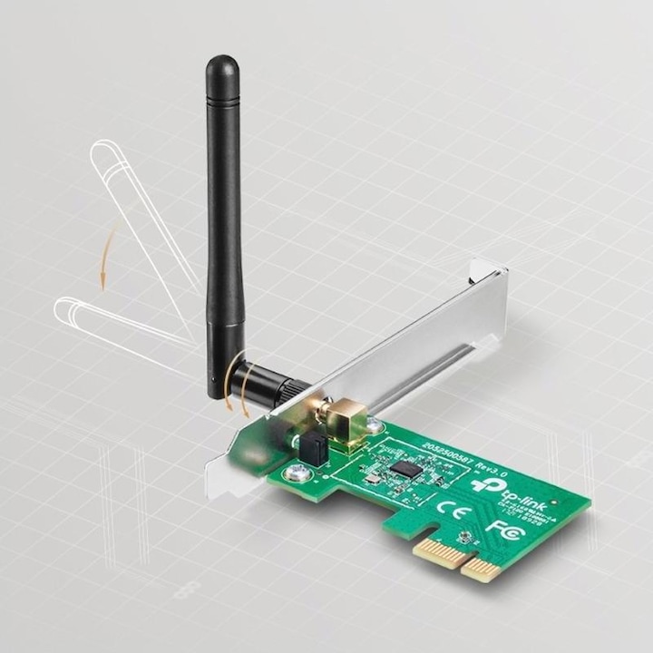 Actual product image TP-Link TL-WN781ND, Wireless N PCI-E Adapter (Mini PCI Express)