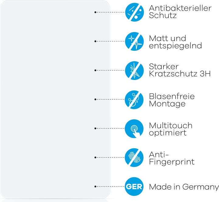 Produktbild upscreen Antibakterieller Displayschutz Matt