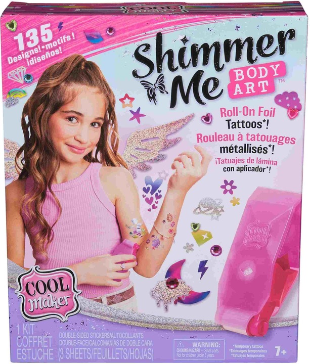 Actual product image Spin Master CLM Shimmer Me Tattoo Studio