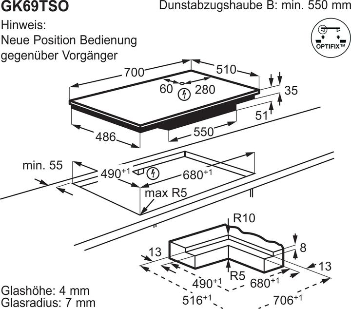 Actual product image Electrolux GK69TSO