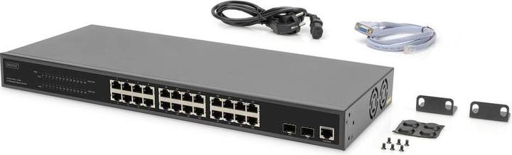 Productafbeelding Digitus Schakelaar Gigabit Ethernet PoE gestito L2 24 porte (26 ports)