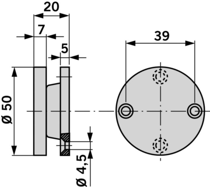 Produktbild Dormakaba Haftgegenplatten MAG (Indoor)