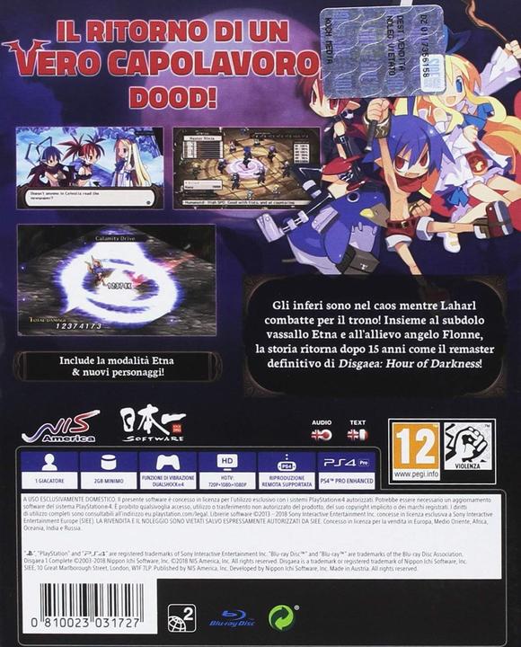 Produktbild Plaion Disgaea 1 Complete (PS4, IT)