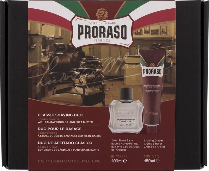 Immagine prodotto Proraso Duo da barba classico rosso (Balsamo dopobarba, 100 ml)