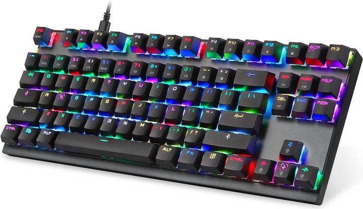 Actual product image Motospeed CK82 mechanical keyboard with RGB backlight (US, Blue switch) (US, Cable)