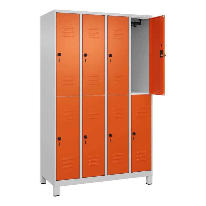 Produktbild C+P Doppel-Garderobenschrank Classic Plus, Abteilbreite 30 cm, mit Füssen (120 cm, 195 cm)