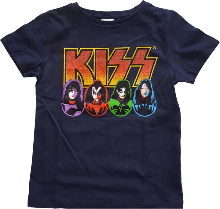 Actual product image KISS Childrens/Kids Logo, Faces & Icons Cotton T-Shirt (146, 152)