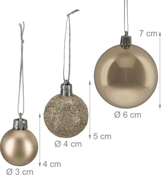 Produktbild Relaxdays 76x Weihnachtskugeln (1 -teilig)