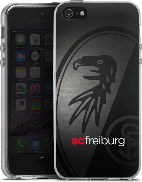 Produktbild DeinDesign Silikon Hülle für Apple iPhone 5s Handyhülle Case Smartphone Schutzhülle Metallic Look Offizielles (Apple iPhone 5s)