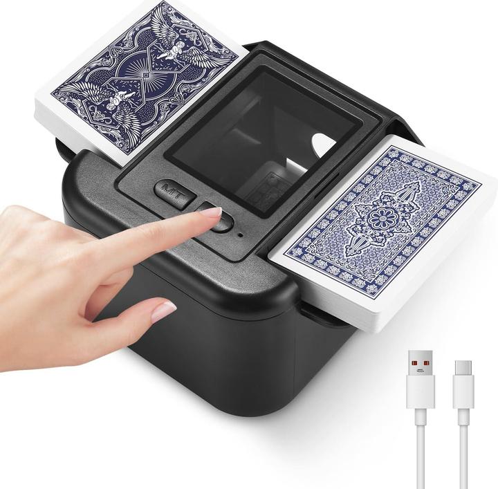 Zofory Automatischer Kartenmischer für 2 Kartensätze