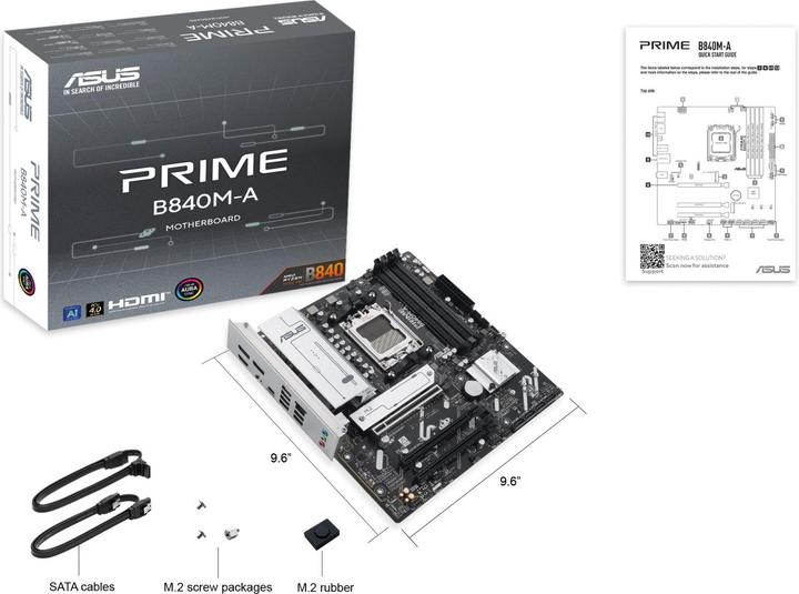 Productafbeelding ASUS PRIME B840M-A-CSM (AM5, AMD B840, mATX)