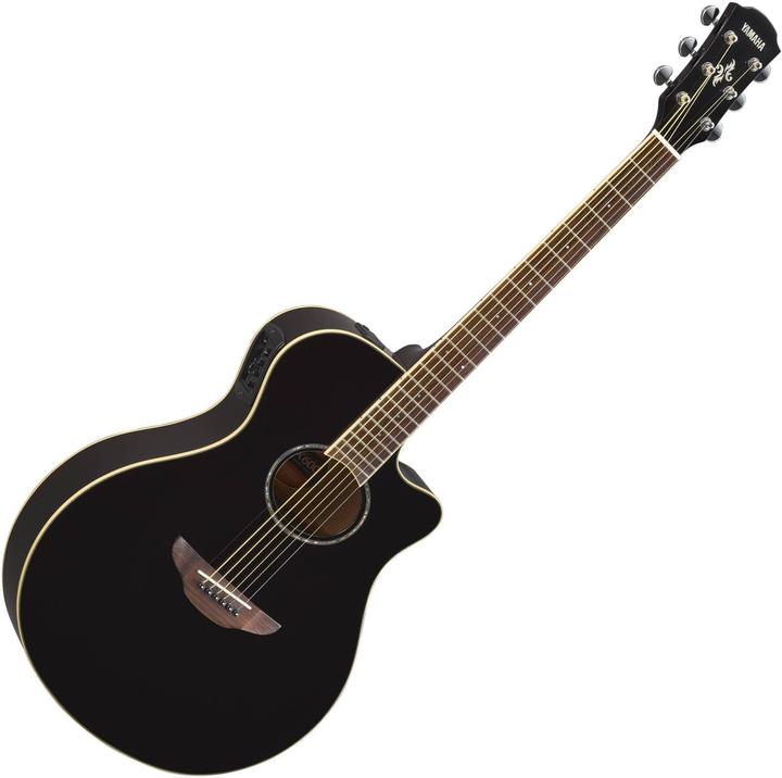 Actual product image Yamaha APX-600 Electro-Acoustic Guitar, Black (Spruce, Tonewood, Tulipwood)