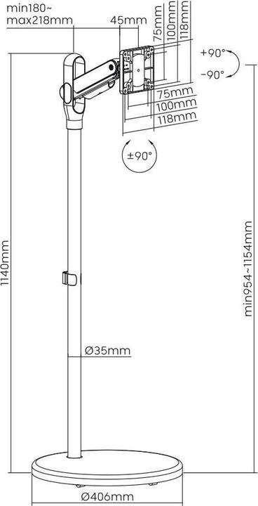 Actual product image myWall HT34L (Ground, 35")