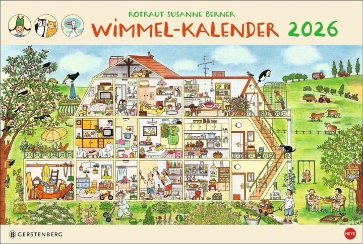 Produktbild R.S. Berner Wimmel-Kalender 2026 (58 x 39 cm, Deutsch)