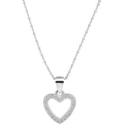 Beneto, Halsschmuck, Silver necklace with heart AGS1130 / 47 (L)