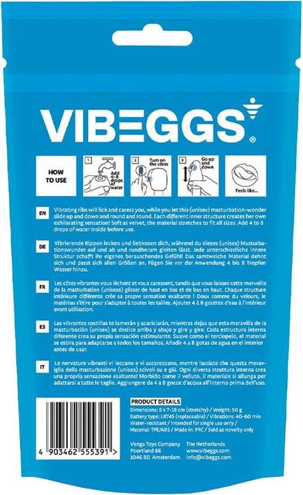 Actual product image Vibeggs Vibrating masturbation sleeve