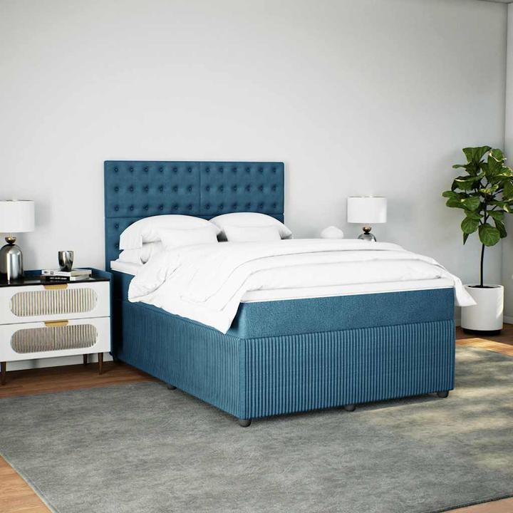 Produktbild vidaXL Bo x springbett mit Matratze 140 x 200 cm Samt (140 x 200 cm)