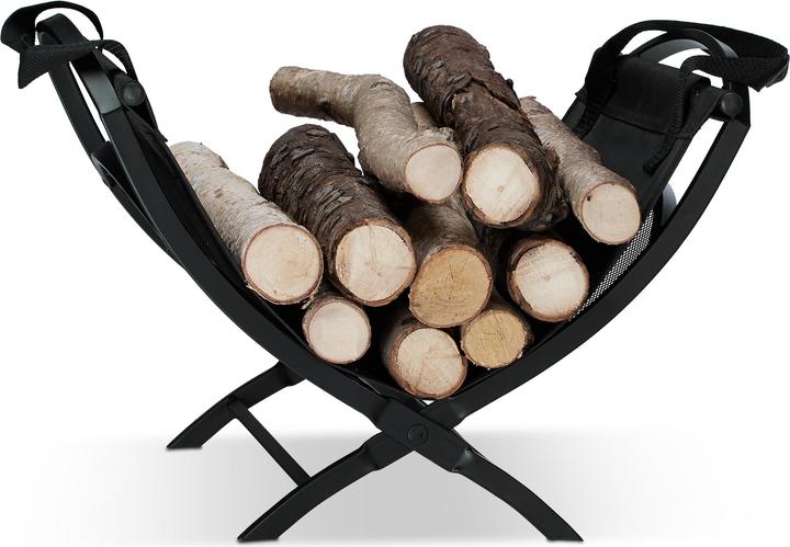 Relaxdays Fireplace wood basket