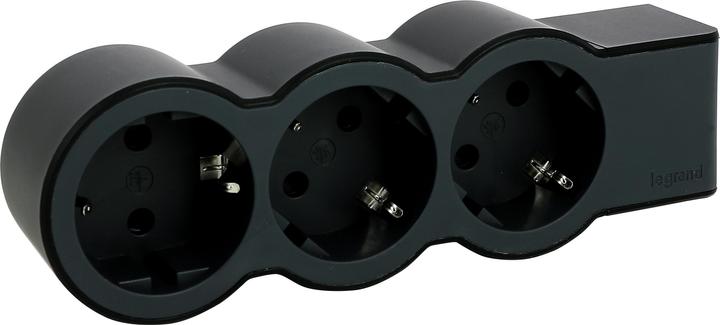 Actual product image Legrand Flat socket strip 3x socket, without cable Cable Black 694574 (3x)