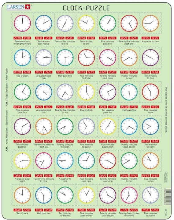 Produktbild Larsen Learn the Clock (42 Teile)