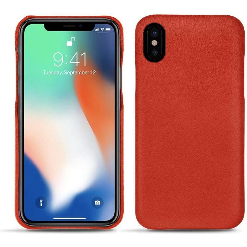 Noreve Lederschutzhülle (Apple iPhone XS Max), Smartphone Hülle, Orange