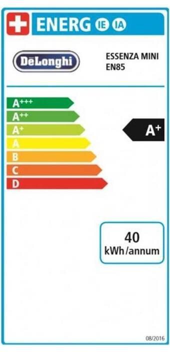 Label énergétique De'Longhi Essenza Mini (NESPRESSO Original, Fiche CH)