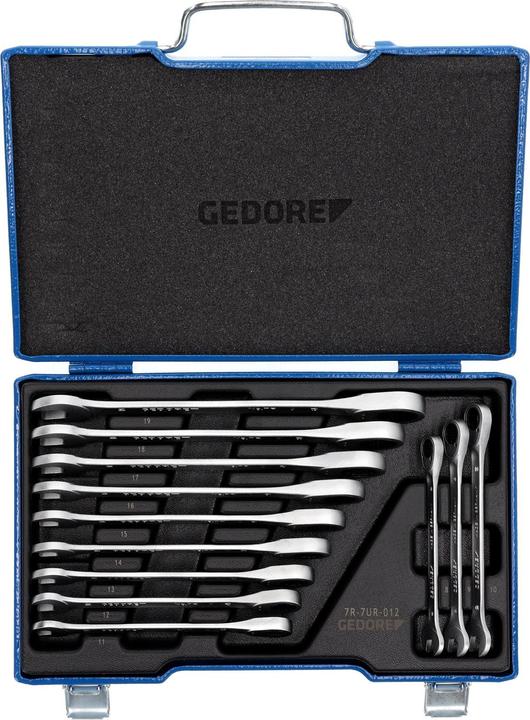 Image du produit Gedore 7 R-012 Jeu de clés à fourche à cliquet 12 pièces 8-19 mm (10 mm, 11 mm, 12 mm, 13 mm, 14 mm, 15 mm, 16 mm, 8 mm, 9 mm)