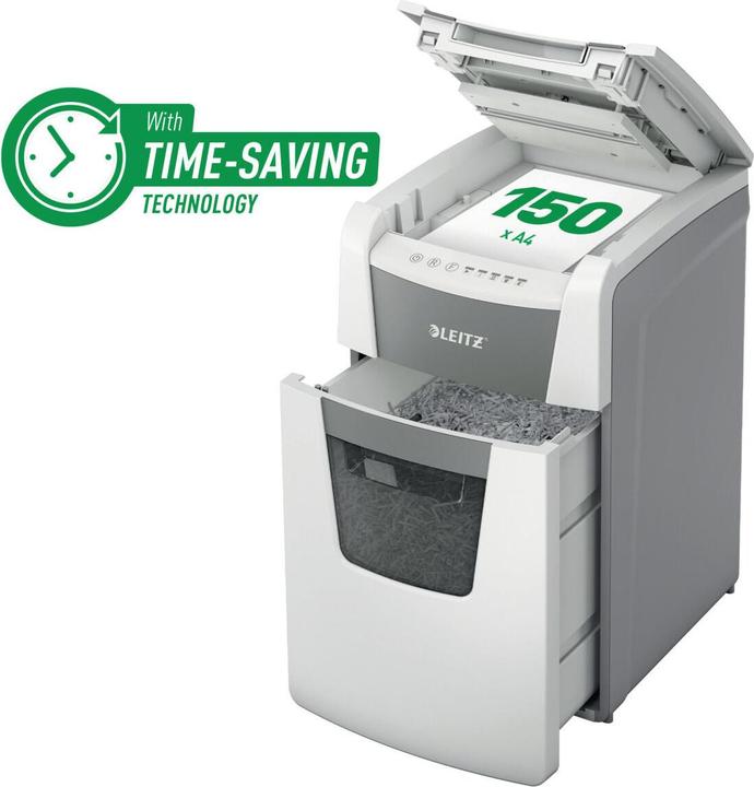 Produktbild Leitz Aktenvernichter IQ Autofeed Office 150 Mikroschnitt 2 x 15 mm 44 l Blattanzahl (max.): Sicherheit (Microschnitt)