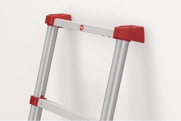 Actual product image Hailo Stepped telescopic single ladder Aluminium rungsSteps 9 max. total load 150 kg (Telescopic ladder, 265 cm)