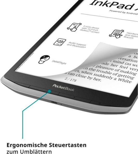 Actual product image PocketBook InkPad X Pro (10.30", 32 GB, Mist Grey)