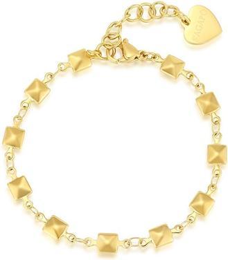 Actual product image Sagapo S'Agapo Elegant Gold-Plated Chunky Bracelet Shk32