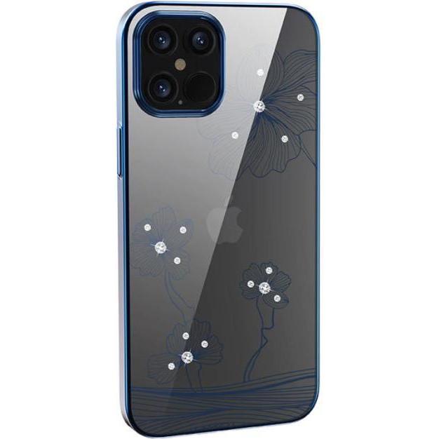 Devia Crystal Flora case iPhone 12 Pro Max blue (Apple iPhone 12 Pro Max), Smartphone Hülle, Blau