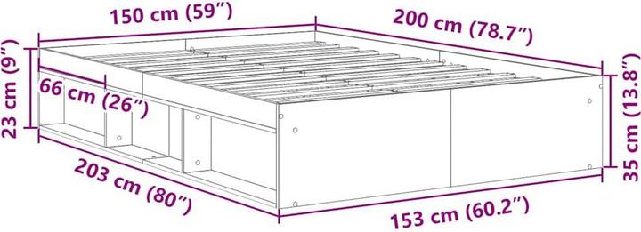 Image du produit vidaXL Bettgestell (150 x 200 cm)