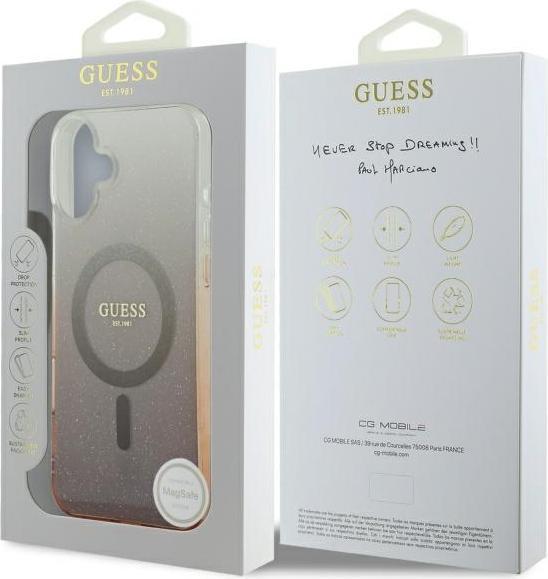 Produktbild Guess GUHMP16MHGRCELW iPhone 16 Plus 6.7" brązowy/brown hardcase IML Glitter Gradient MagSafe (Apple iPhone 16 Plus)