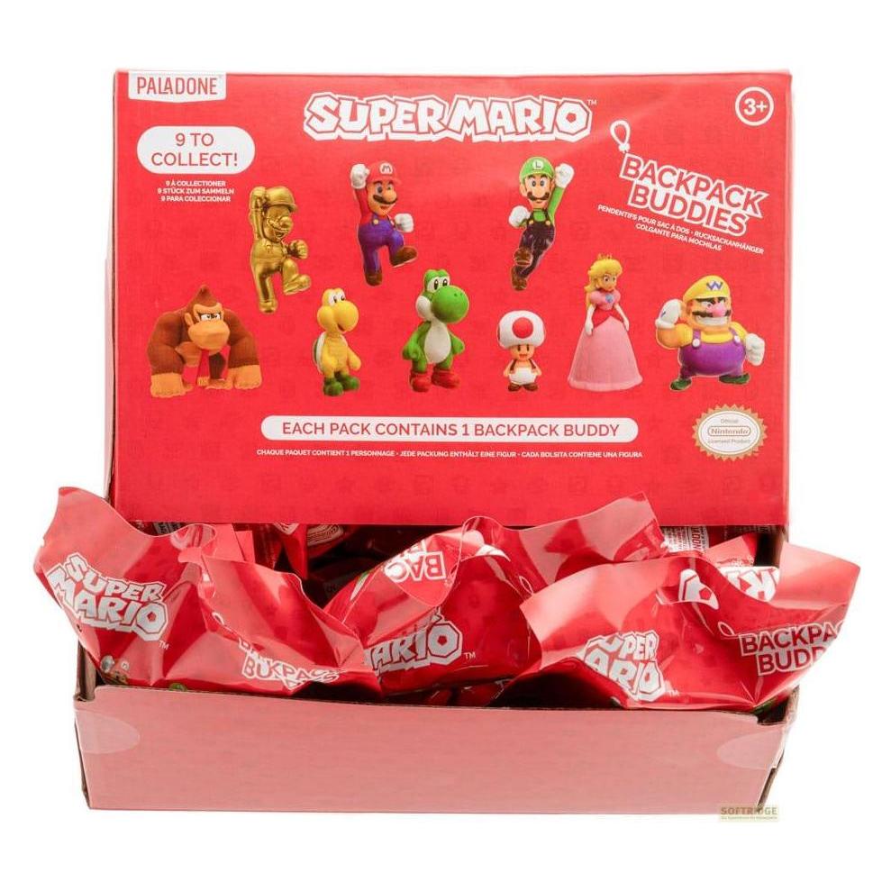 Paladone Products, Schlüsselanhänger, Super Mario - Backpack Buddies (Display - 24 Stück)