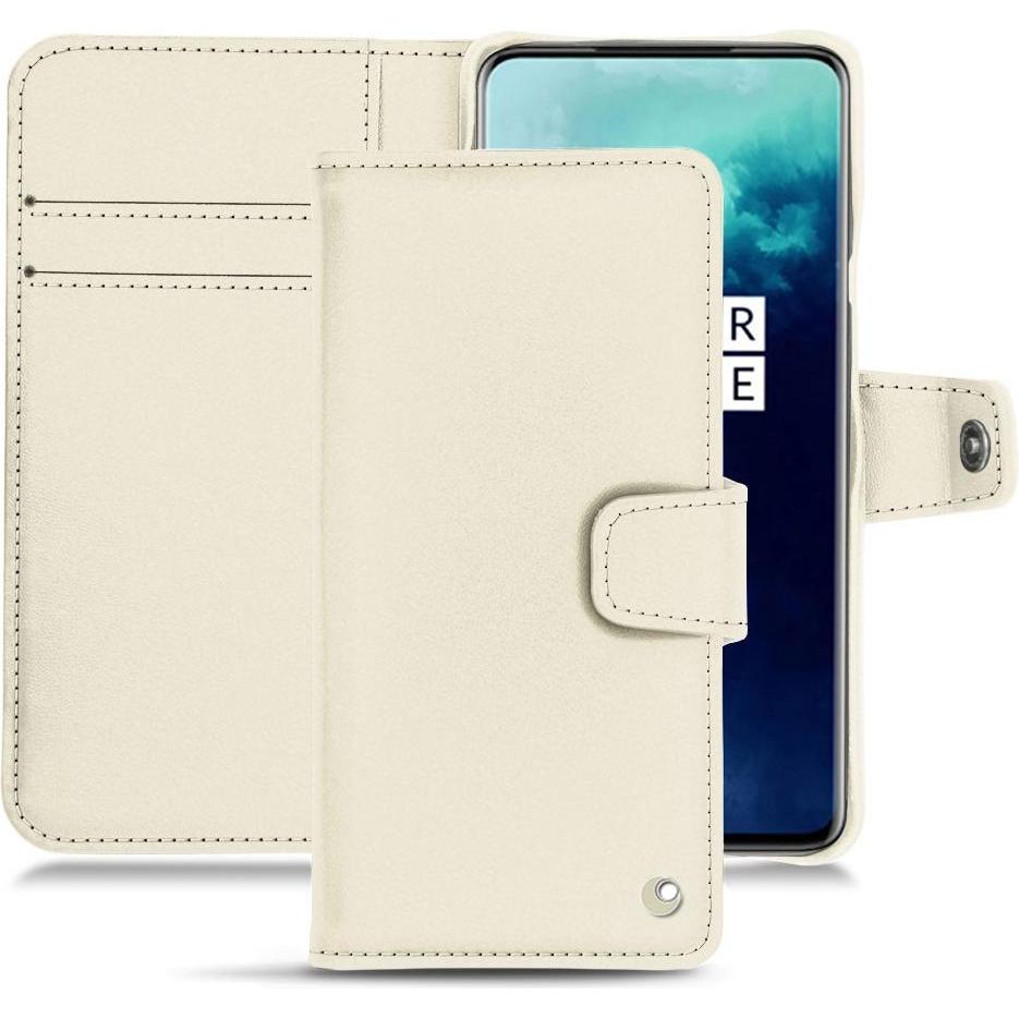 Noreve Lederschutzhülle Wallet (OnePlus 7T Pro), Smartphone Hülle, Weiss
