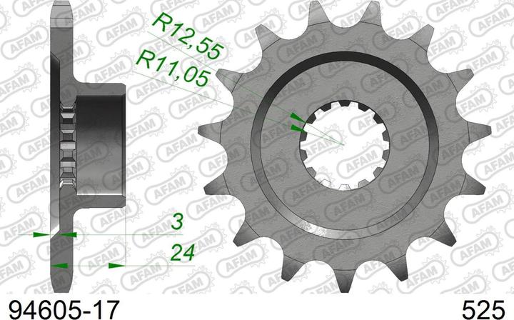 Produktbild Afam 525 17 dents (17)