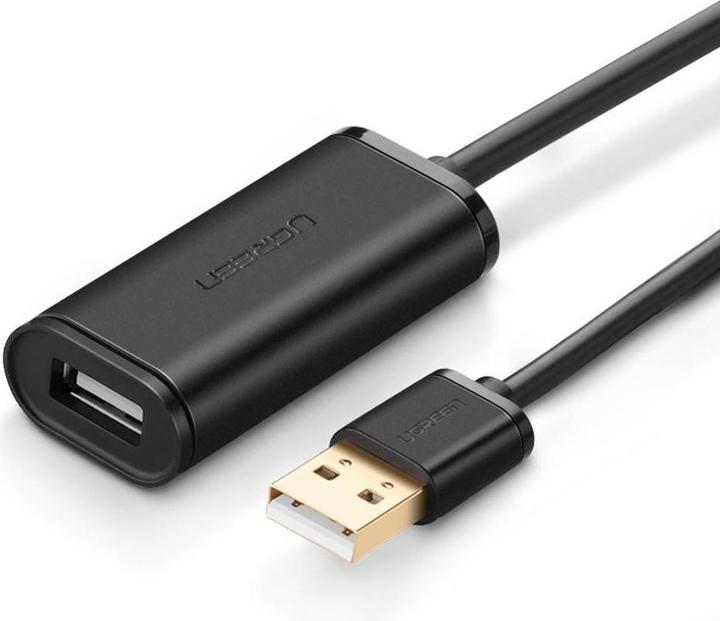 Actual product image Ugreen Cable extension USB 2.0 US121 10m - Black (10 m, USB 2.0)
