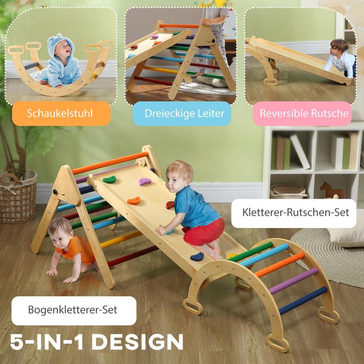 Produktbild Aiyaplay Klettergerüst Kiefernholz, Mehrschichtenplatte Mehrfarbig