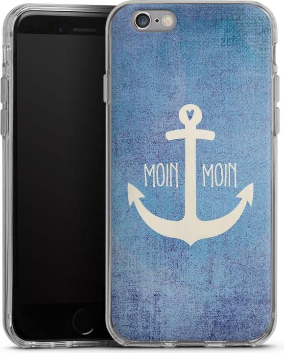 Produktbild DeinDesign Silikon Hülle für Apple iPhone 6s Handyhülle Case Smartphone Schutzhülle Anker Blau maritim (Apple iPhone 6s)