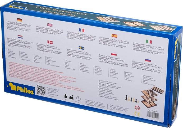 Produktbild Philos Schach - Backgammon - Dame - Set