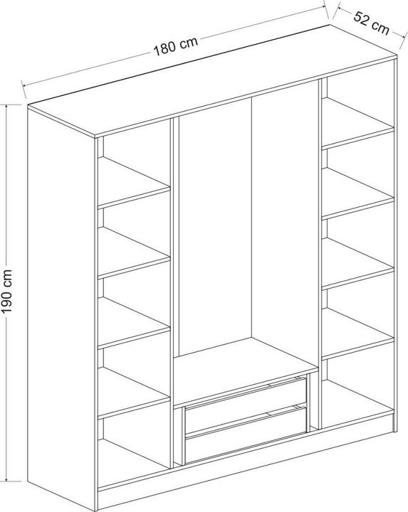 Actual product image Hanah Home Kaley (180 x 52 x 190 cm)