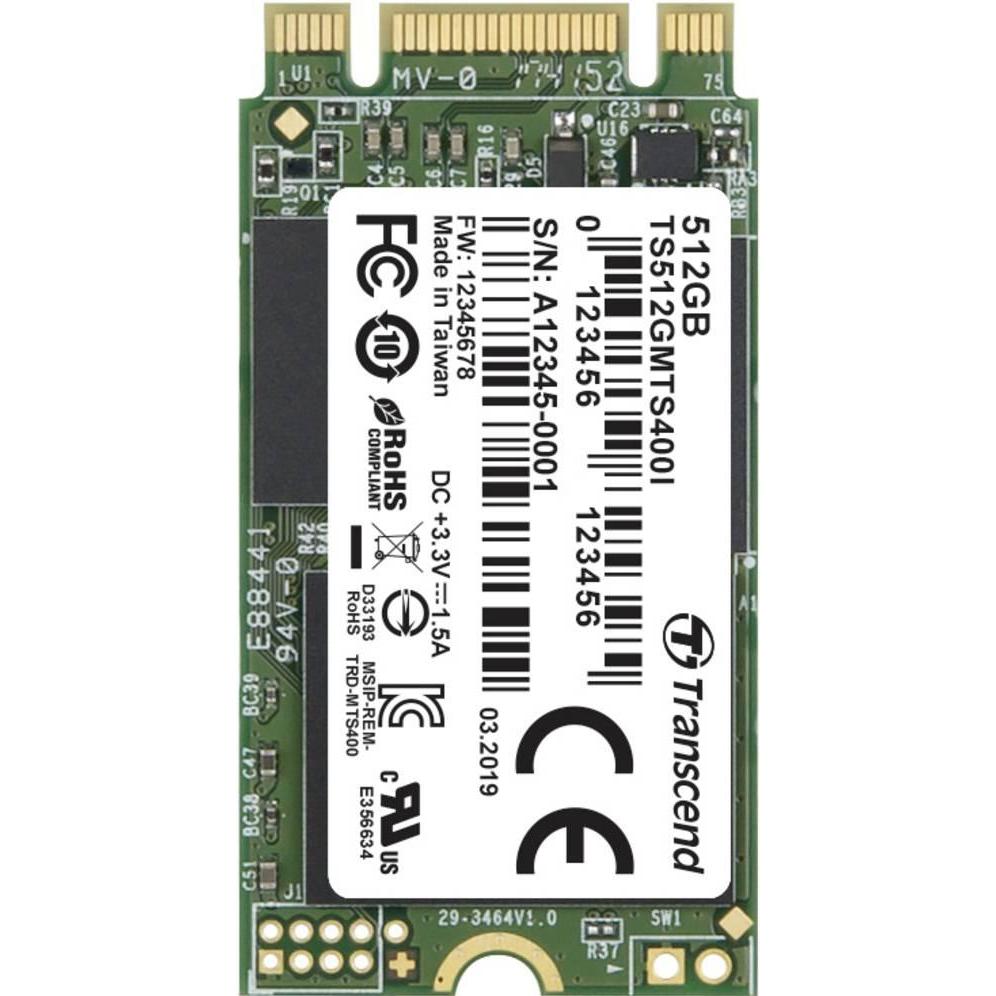 Transcend MTS400I M.2 2242 512GB SATA3 B (512 GB, M.2 2280), SSD