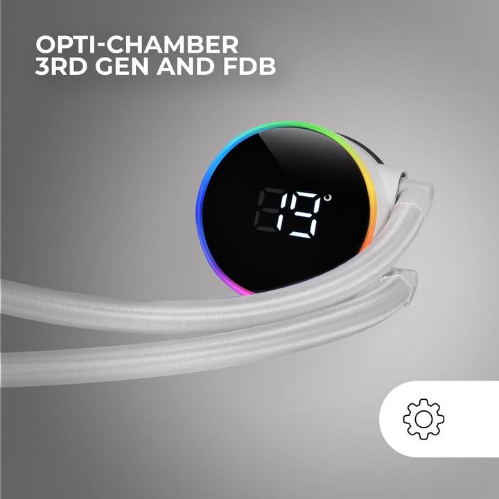 Produktbild Mars Gaming Kit Watercooling Aio Ml-Lcd RGB - 240mm (Blanc)