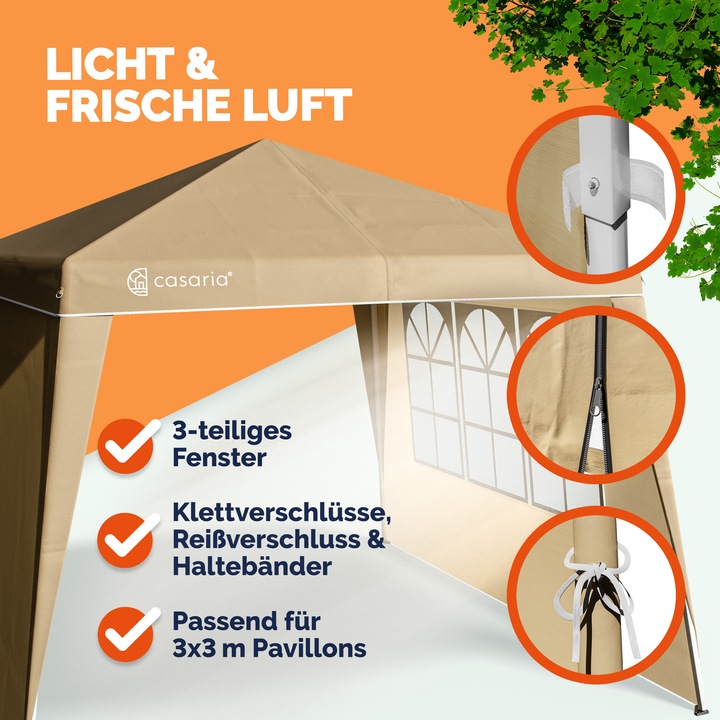 Image du produit Casaria Paroi latérale, ensemble de 2 (250 cm, 250 cm)